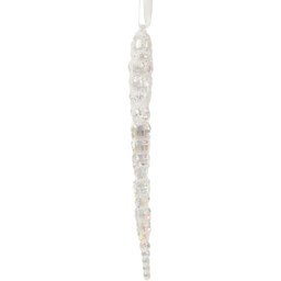 Set of 3 Hanging Frosted Icicles - thumbnail 3
