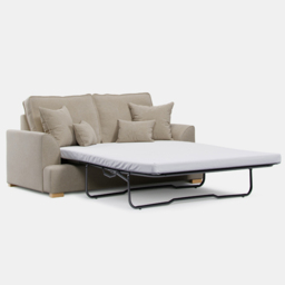 Alba City 2 Seater Stone Fabric Sofa Bed - thumbnail 2