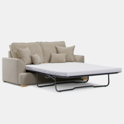 Alba City 2 Seater Stone Fabric Sofa Bed - thumbnail 2