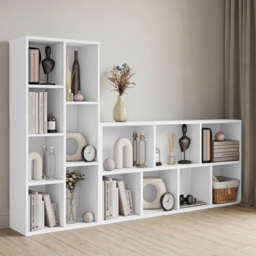 Vida Designs White 7 Shelf Cube Storage Unit - thumbnail 4