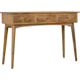 Artisan Furniture Brown 3 Drawer Solid Wood Large Console Table - thumbnail 3