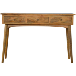 Artisan Furniture Brown 3 Drawer Solid Wood Large Console Table - thumbnail 2