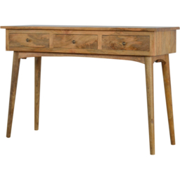 Artisan Furniture Brown 3 Drawer Solid Wood Large Console Table - thumbnail 4