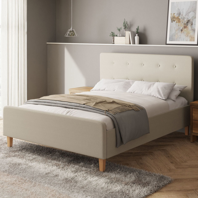GFW Ashbourne King Size Natural Ottoman Bed - image 1