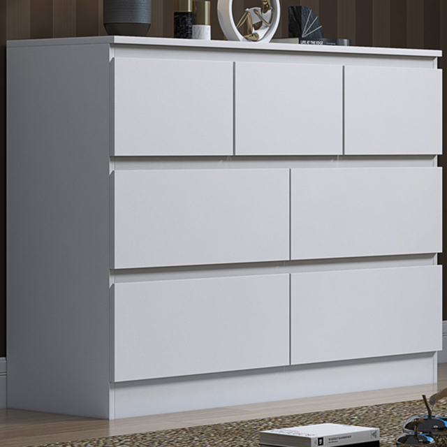 FWStyle Stora 7 Drawer Merchant Matt White Chest of Drawers - image 1
