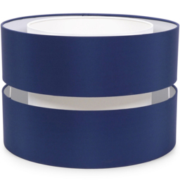 ValueLights Sophia Navy and White 2-Tier Ceiling Light Shade Large