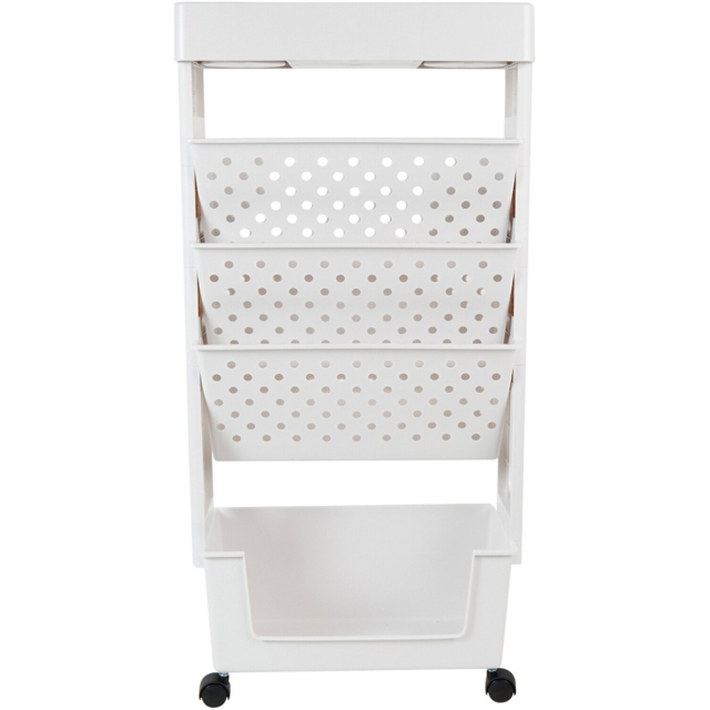 White Storage Organiser with Wheels - image 1