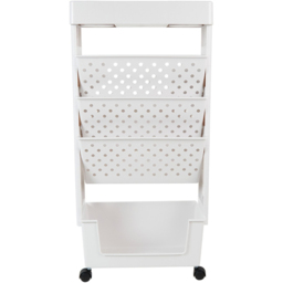 White Storage Organiser with Wheels - thumbnail 1