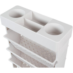 White Storage Organiser with Wheels - thumbnail 4