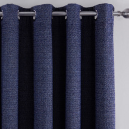 Divante Crofton Eyelet Curtain Navy 183 x 168cm - thumbnail 4