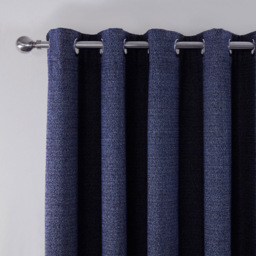 Divante Crofton Eyelet Curtain Navy 183 x 168cm - thumbnail 2