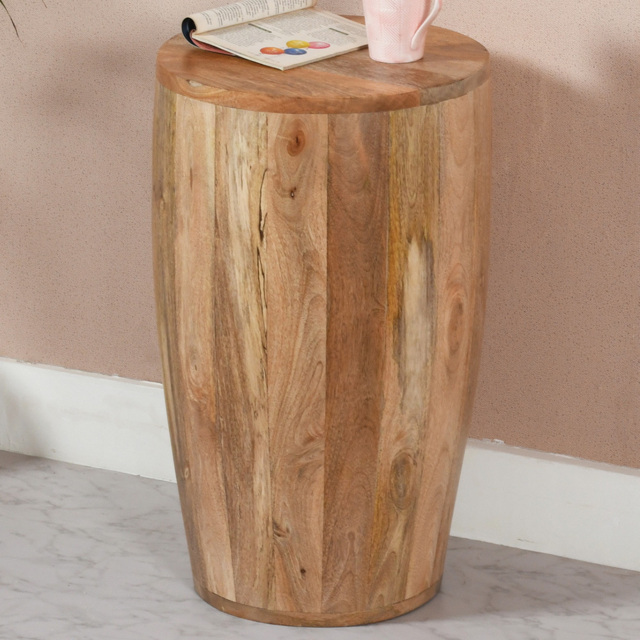 Brooklyn Surrey Drum Style Solid Wood Side Table - image 1