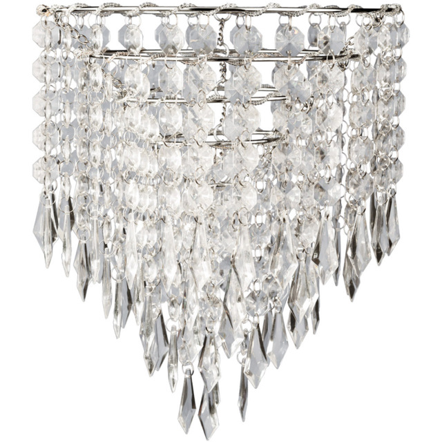 Marie Silver Clear Droplet Jewel Pendant Light - image 1