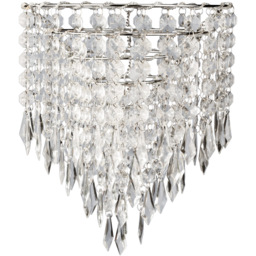 Marie Silver Clear Droplet Jewel Pendant Light - thumbnail 1