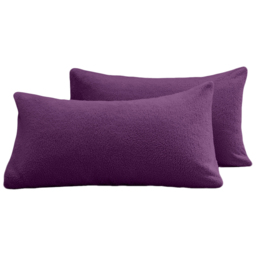 Velosso Purple Teddy Fleece Pillowcase 2 Pack