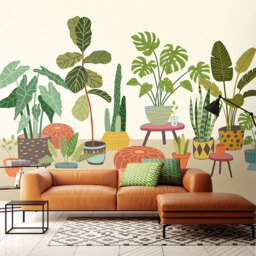 Origin Murals Houseplant Pots Multicolour Wall Mural