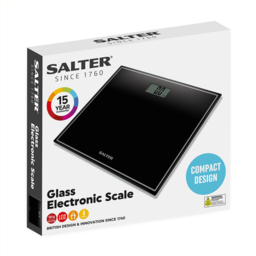 Salter Glass Compact Design Electronic Scale Black - thumbnail 3