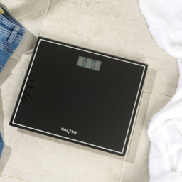 Salter Glass Compact Design Electronic Scale Black - thumbnail 2
