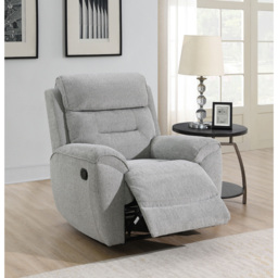 Clinton Light Grey Manual Recliner Chair - thumbnail 4