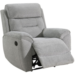 Clinton Light Grey Manual Recliner Chair - thumbnail 2