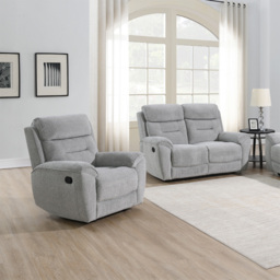 Clinton Light Grey Manual Recliner Chair - thumbnail 3