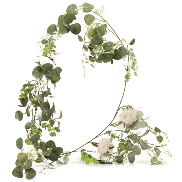 White Rose Eucalyptus Garland 180cm