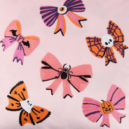 Halloween Bows Cushion Pink - thumbnail 2