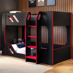 Recoil Shuttle Black and Red Bunk Bed - thumbnail 1