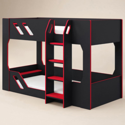 Recoil Shuttle Black and Red Bunk Bed - thumbnail 2