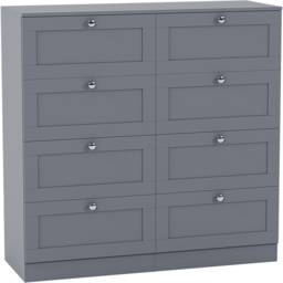Vida Designs Altino Grey 8 Drawer Shaker-Style Chest of Drawers - thumbnail 2