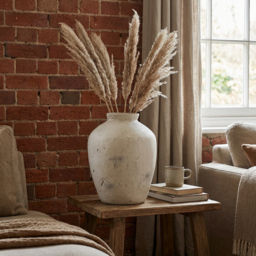 Amara White Textured Flower Vase - thumbnail 3