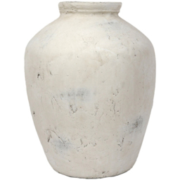 Amara White Textured Flower Vase - thumbnail 1