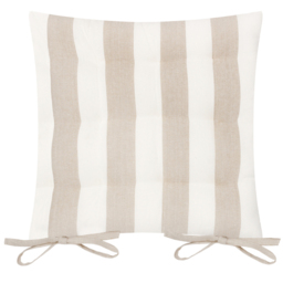 Yard Hayle Striped Natural Cotton Seat Pad 40 x 40cm 2 Pack - thumbnail 1