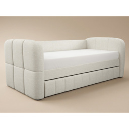 Flair Livia Chenille Cream Day Bed with Trundle - thumbnail 2