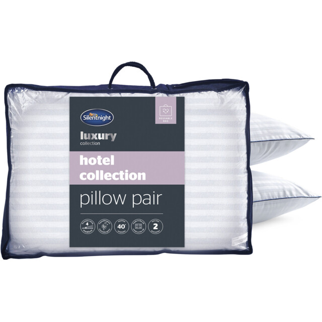 Silentnight Hotel Collection Embossed Pillow 48 x 70cm 2 Pack - image 1