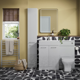 Bathstore Panama 2 Door Grey Floor Standing Tall Unit 350mm - thumbnail 2