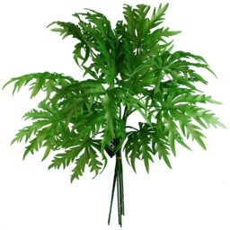 Leaf Single Stem Green Foliage Leaf Artificial Plant 85cm 6 Pack - thumbnail 1
