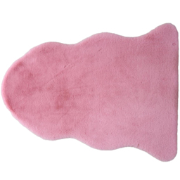 Animal Shape Bubble Gum Faux Rabbit Fur Rug 90 x 60cm - thumbnail 1