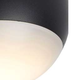 Lighting Collection IP65 Eclipse Sphere LED Outdoor Wall Light - thumbnail 4