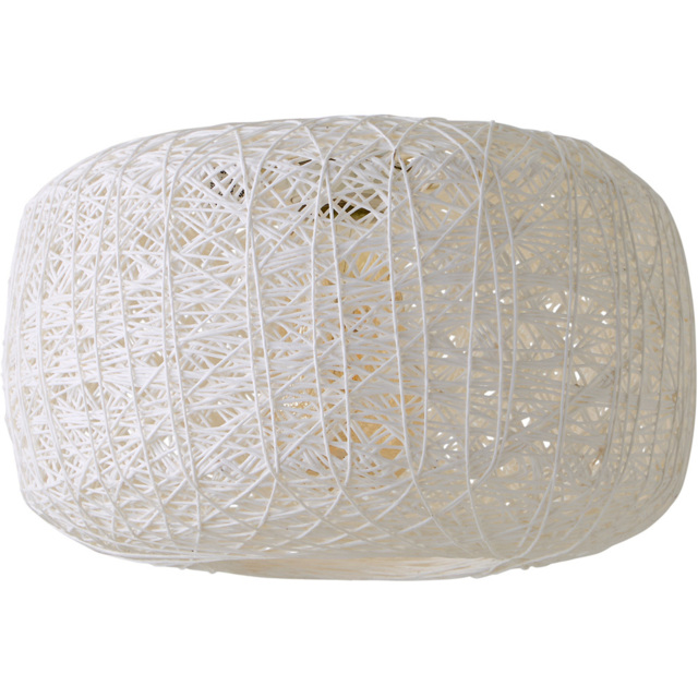 ValueLights Bjorn White Doughnut Twine Rattan Pendant Shade - image 1