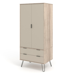 Core Products Augusta 2 Door 2 Drawer Driftwood and Calico Wardrobe - thumbnail 3