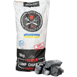 Globaltic Premium 10kg Restaurant Grade Lump Charcoal