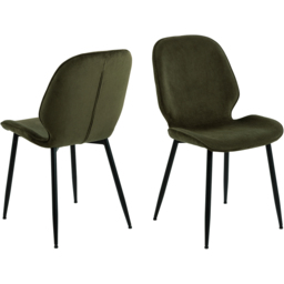 Florence Nagano Femke Oak and Olive Green 4 Seater Round Dining Set - thumbnail 3