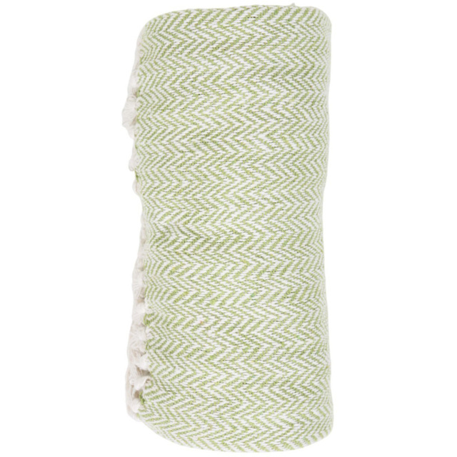 Chevron Woven Throw Green - image 1