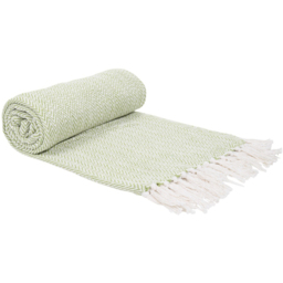 Chevron Woven Throw Green - thumbnail 3