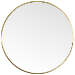 Living and Home Gold Frame Nordic Wall Mounted Bathroom Mirror 60cm - thumbnail 1