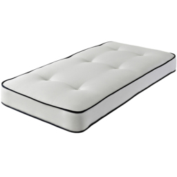 Extreme Comfort Tufted Blue and White Small Single Open Coil Spring Mattress