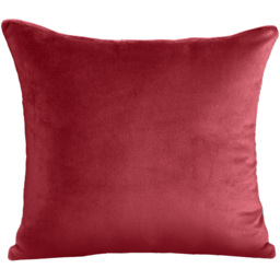Velosso Luna Velvet Plain Red Filled Cushion 43 x 43cm 2 Pack