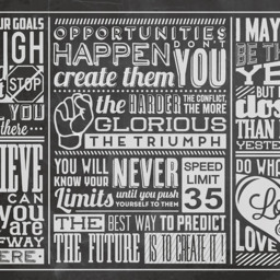Origin Murals Chalk Quotes Black Wall Mural - thumbnail 2