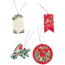 Red Traditional Christmas Gift Tag 20 Pack - thumbnail 2